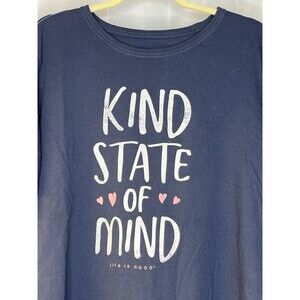 Kind State of Mind-Life is Good Blue Hearts Womens Shirt Short Sleeve XXXL